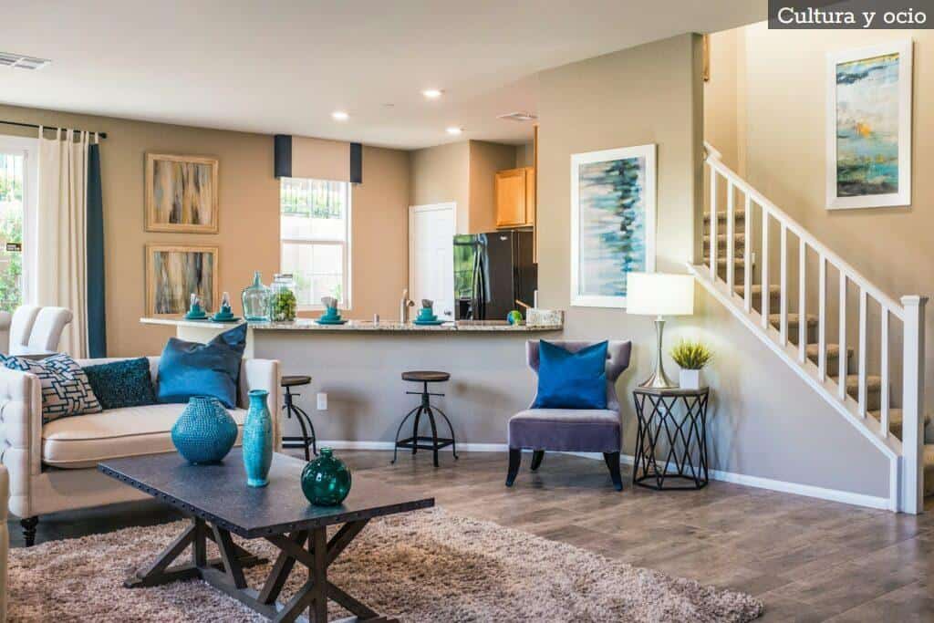 black wooden table on rug